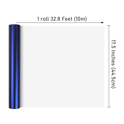 NESCCI Matte Metal Blue Wrapping Paper, Solid Color Paper,Gift Wrapping Paper,Perfect for Wedding, Valentine's Day,Birthday, Christmas,Baby Shower,DIY Bouquet (17.5 Inches X 32.8 Feet) - Thumbnail 2