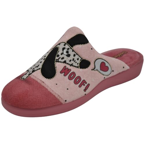 DeValverde - Zapatilla de casa, destalonadas, para Mujer, Plantilla extraíble, Flexible, Lavables, Antideslizante, Ligeras. Modelo 1164. Color Salmon Textil Talla: 41