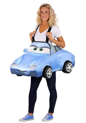 Womens Disney Pixar Cars Sally Ride-In Tunic Costume | Adult Cars Character Outfit for Halloween Parties Standard