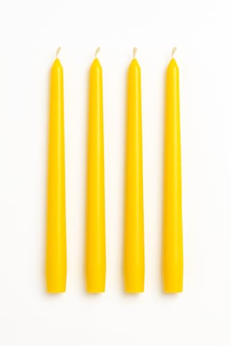 Dinil Yellow Taper Candles – 10 Inch Tapered...