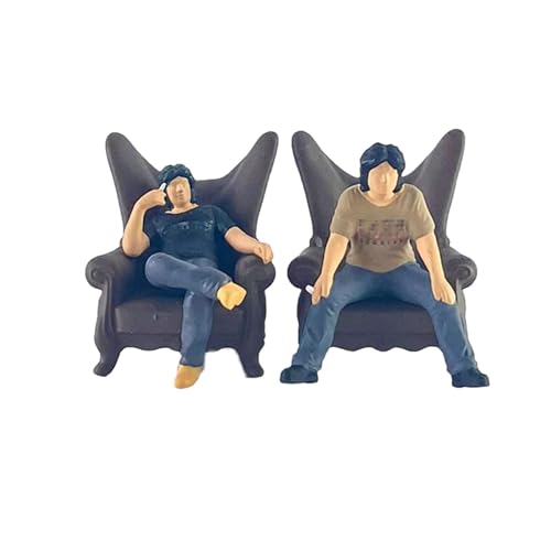 Figurines 1/64 hommes miniatures assis sur canapé pour maquette voiture