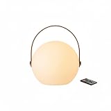 Censinda LED Glowing Ball Light with Handle, 7-Inch Cordless 16 Color Changing and 4 Light Modes Kids Night Light, Rechargeable & Dimmable Mood Lamp with Remote Control for Home Party Camping