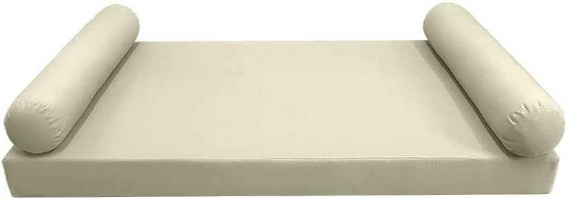Prolinemax Style5 Twin-XL Size 3PC Knife Edge Outdoor Daybed Mattress Cushion Bolster Pillow SlipCover Complete Set AD005