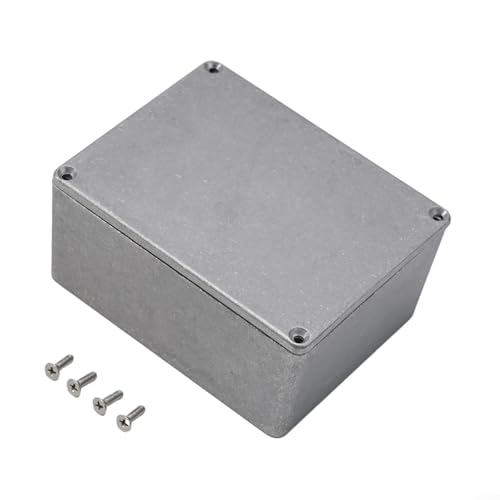 Image of Jotekonoby Aluminum Enclosure Box Metal Electronic Project Case Instrument Housing Silver Die-Cast With Screws IP54 Protection For Electrical Equipment(1590C（120x94.5x50mm）)
