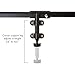 MALOUF Hook-on Metal Bed Rails with Center Bar and Adjustable Height Support Foot, Twin/Full, Black
