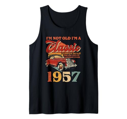 No soy viejo, soy un coche clásico de 1957, 68 años, 68 cumpleaños Camiseta sin Mangas