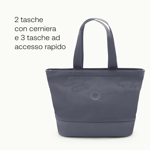 Bugaboo Borsa Per Il Cambio, Borsa Porta Pannolini Con Tasche Facili Da Raggiungere, Portabottiglie Termico, Materassino Per Il Cambio Pannolino E 3 Pochette, In Stormy Blue - 5