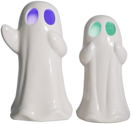 Halloween Themed Objects Including a Ghost Pumpkin Hat and Black Cat on