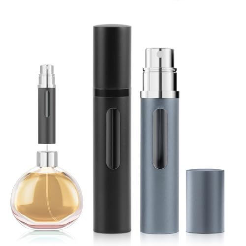 Qingning 8ml Atomizzatore di Profumo-2pcs, Nebulizzatore Porta Profumo Portatile Dispenser di Profumo con Finestra, Portaprofumo da Viaggio Spruzzatore di Profumo,Mini Bottiglia Spray Portatile Unisex
