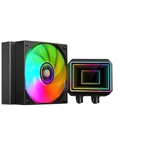Mars Gaming ML-TWO120, Refrigeración Líquida AIO 300W TDP, 1x Ventilador ARGB Infinity Mirror Ultrasilencioso 12cm FDB, Núcleo de Cobre y Aluminio, Bomba Opti-Chamber 4ª Gen y Microcanales, Negro