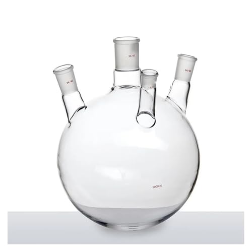 Ballon en verre épais à 4 cols obliques 5000 ml F22 de haute résistance