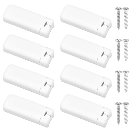 8 Stück Plissee Spannschuhe ,Plissee Halterung, Klemmträger Plissee Universal Plissee Zum Bohren Spannschuhe Für Plissees Stick & Fix Klebeplatten, Kunststoff Plissee Ersatzteile