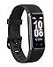 ASIAMENG Orologio Fitness Uomo Donna Alexa Integrata Saturimetro Contapassi Orologio Sportivo Cardiofrequenzimetro da polso Smartband Conta Calorie Meteo Nuoto per Android iOS (Nero)