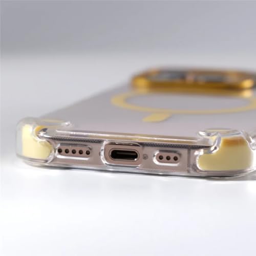 Étui de protection iPhone 15 Plus transparent avec support d'objectif de luxe finition violette