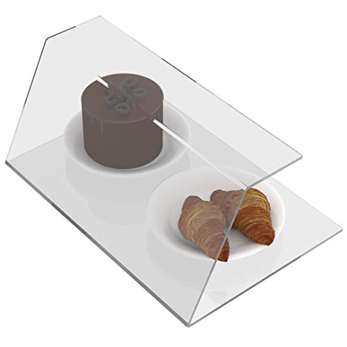 Danieli | Vitrina protectora de metacrilato para alimentos en forma de L | Vitrina de protección de barra de bar para pasteles y tapas | Espositor para alimentos para pastelerias, bares, restaurantes Cover