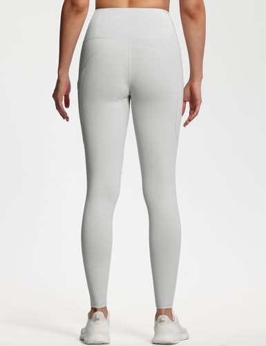 Image of THE GYM PEOPLE Thick High Waist Yoga Pants with Pockets, Tummy Control Workout Running Yoga Leggings for Women