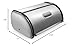 Deppon Bread Box for Kitchen Countertop, Extra Large Capacity Holds More Than 2 Loaves, Matte Stainless Steel Bread Storage Bin Container with Roll up Lid, Fingerprint Proof, 17.5 x 11 x 7.5 Inches