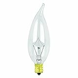 Ciata Lighting 40CFC/15-130 40-Watt Flame Tip Bulb with Chandelier Candelabra Base, Clear - 25 Pack