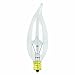 Ciata Lighting 40CFC/15-130 40-Watt Flame Tip Bulb with Chandelier Candelabra Base, Clear - 25 Pack