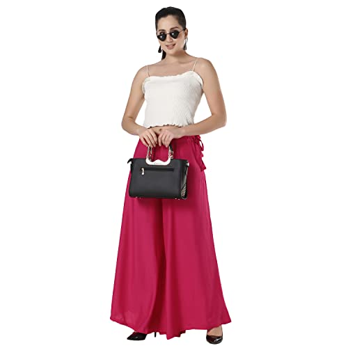 Image of Super Soft Flared Solid Rayon Sharara In 10 Attractive Colours For Women's And Girl's