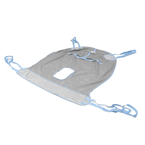 Patient Aid Full Body Mesh Commode Patient Lifts Slinger, Mesh Breathable Patient Lifts Slinger, Patient Lifts Slinger 4 Positions, 230KG Capacity, Directional Grip Ideal for Patient Transfer (L)