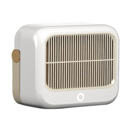 Enfriador de aire de cerámica, calefacción eléctrica silenciosa, asa de transporte, calefacción de escritorio ajustable, protección antigrifos y sobrecalentamiento