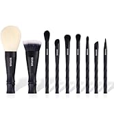 Amazon.co.jp: SIXPLUS 黒竹メイクブラシ9本セット 人気 化粧ブラシ