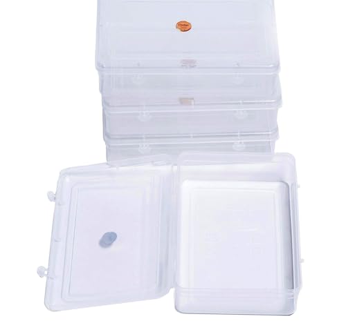 Image of Chetan Clear Plastic Medium Storage Boxes Size 24 X 16 X 6 Cm (Set of 4) Rectangular