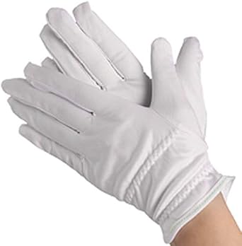 Microfiber Gloves Scratches Fingerprints (White) Protection for Jewelry Collectibles Lenses Coin Silver Archival Costume Inspection