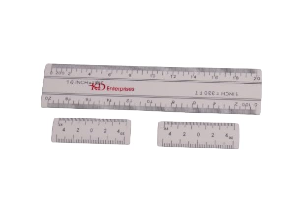 KD Enterprise Scalr 16" Inch 1 Mile & 2 Piece Set Guniya 20x25 for Land Measurement and Surveying (B0DCZTYM92) Amazon Price History, Amazon Price Tracker