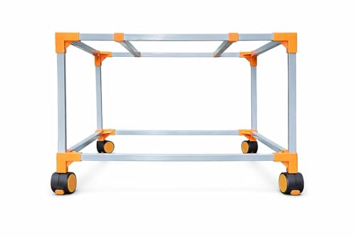 Image of Heavy-Duty Metal Cooler Stand with 360 Rotatable Wheels - Universal Fit for Kenstar, Bajaj, Symphony, Havels & Maharaja Coolers - Rust-Proof Powder Coated Finish - Sturdy & Durable Design.