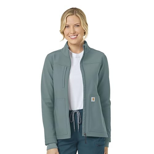 Carhartt Scrubs C81023 Women's Rugged Flex® Modern Fit Bonded Fleece Jacket X-Large Summer Blue