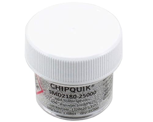 Image of 218025K - Chip Quik SMD2180-25000 Solder Spheres Sn63 /Pb37 .016 inch (0.4mm) diameter 25K Bottle