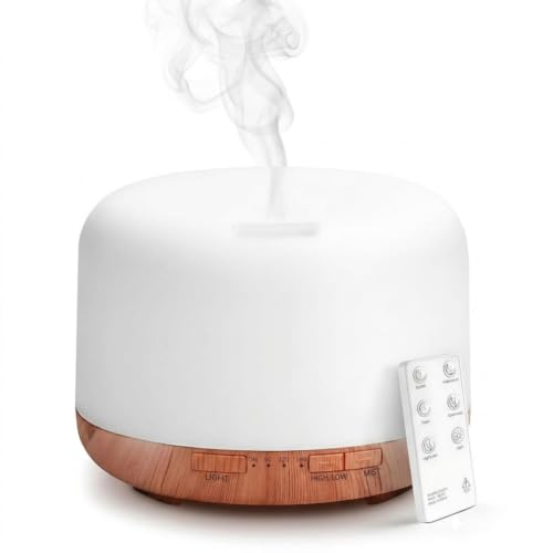 Image of Portable 5-in-1 Aroma Diffuser for Home & Office - 500ml Water Capacity | Ultrasonic Essential Oil Diffuser & Air Humidifier | Aromatherapy Mist Vaporizer with Timer & Auto-Off Safety