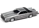 1979 Lincoln Continental Lowrider Luxury Cruisers Silver 1:64 Scale Die-Cast Model Car by Auto World