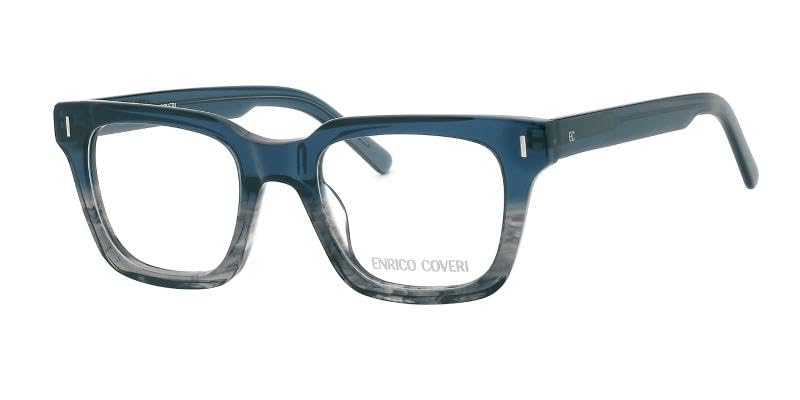 Enrico Coveri Okulary ECV151 dla kobiet, okulary korekcyjne, pasują do wszystkich rodzajów soczewek, Niebieska