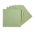 4 in Ceramic Tile Gloss 4 1/4" Box of 10 Piece for Bathroom Wall and Kitchen Backsplash (Olive Green)