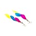 Heavstjer Fashion Piercing Jewelry Tassel Feather Dangle Drop Long Chain Earrings(Color)