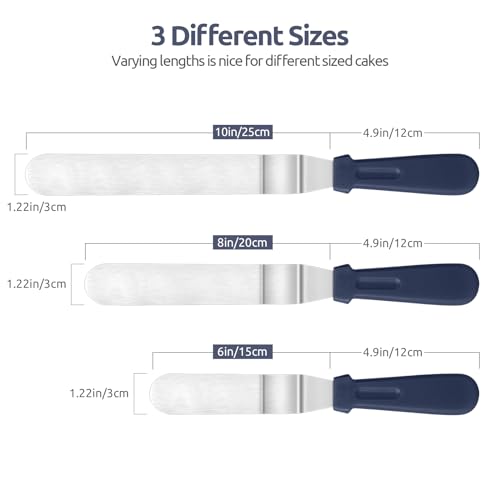 Image of U-Taste Offset Icing Spatula Set, Cake Frosting Spreader, Midnight Blue
