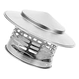 Kisangel Edelstahl Schornsteinkappe Regenschutz Kaminabdeckung Wetterfest Langlebig für Holzofen...