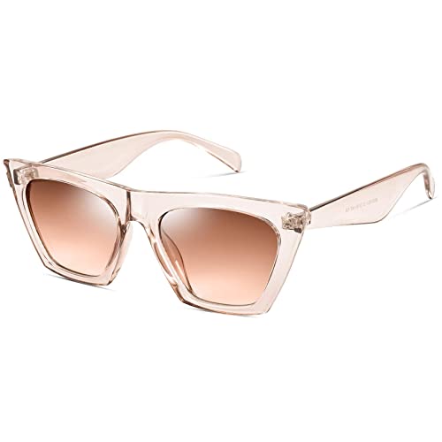 mosanana Square Cat Eye Sunglasses for Women Trendy Retro Cool MS51801