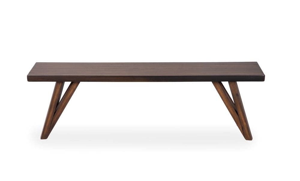 Homes R Us Sunny Veneer Bench - Oak Height: 45.5Cm Length: 152Cm Width: 40Cm Oak