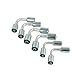 Wisepick 6 Pcs Air Conditioner Fitting Set #6#8 and #10, A/C Beadlock Splice Crimp Fittings, Standard Barrier 90 Degree, A/C Refrigerant Hose Fitting for AC Standard Hose