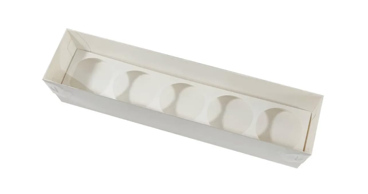 Cake N Bake White Cake N Cake Clear Lid Cupcake Boxes (5 Hole X 5)