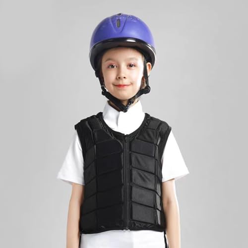 Chaleco de equitación con cremallera y protector ajustable de torso 4