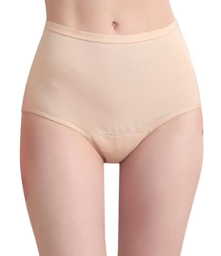 Image of Urinary Incontinence Postpartum Underwear for Women Washable Leak Proof Odor Control 56ml Absorbency Brief 1 Pack (Skin, M)