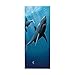 LUOWAN 3D Na Drzwi Dekoracyjne Winylowe Na Drzwi Naklejki Do Sypialni - Niebieski Morze Rekin - 80x215 CM PVC Wodoodporna Tapeta Do Łazienki Dekoracja Kuchenna Drzwi Samoprzylepny Plakat Dekoracyjny D