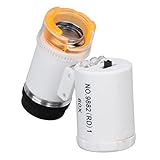 Aumento de 60X: la lupa del mini microscopio puede aumentar hasta 60 veces, ver todo lo que está debajo de la lente de manera efectiva y clara.
