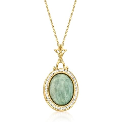 Ross-Simons Jade and Topaz Locket Necklace Cover