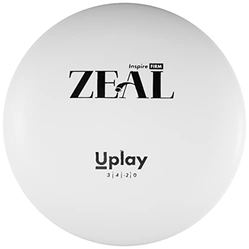 Zeal Disc Golf Putter by Uplay | Great Disc for All Player Levels | Inspire Firm Plastic (White)